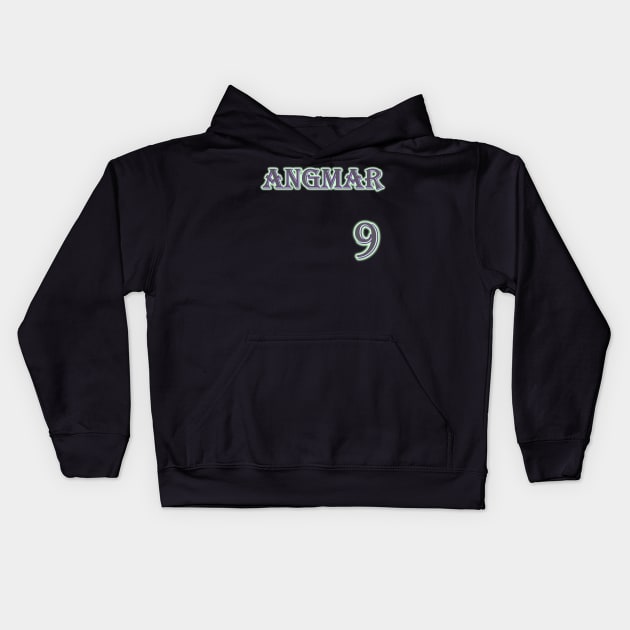 Angmar 9 Baseball Jersey Kids Hoodie by IORS